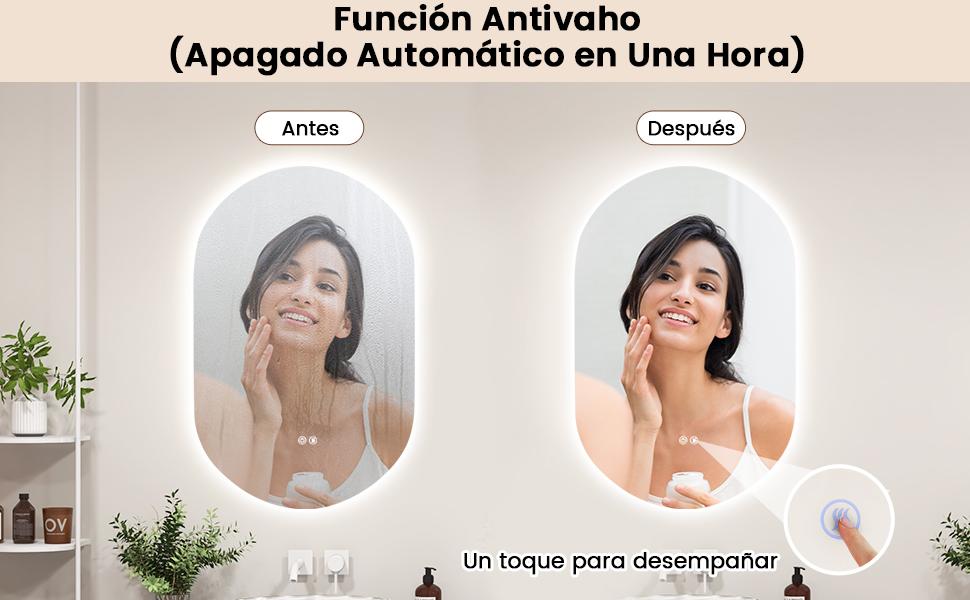 Espejo de maquillaje de tocador