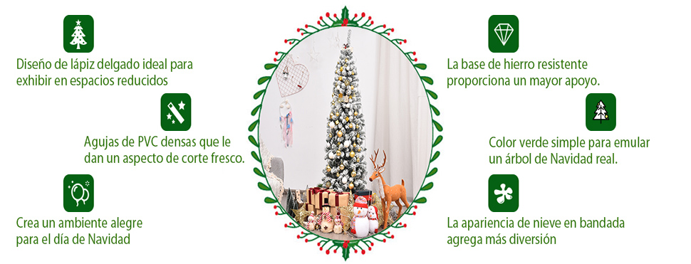 Árbol Navidad Nevado