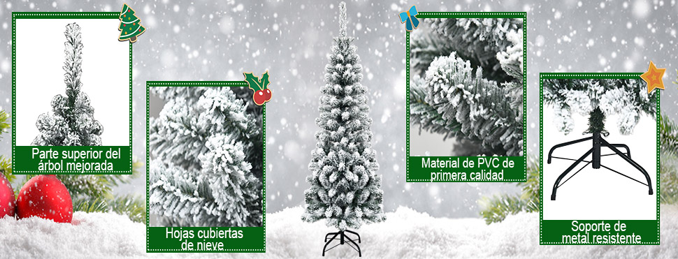 Árbol Navidad Nevado