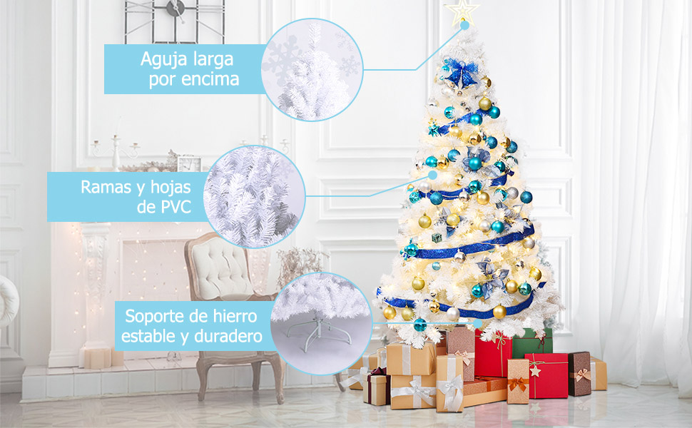 Árbol de Navidad Artificial Blanco