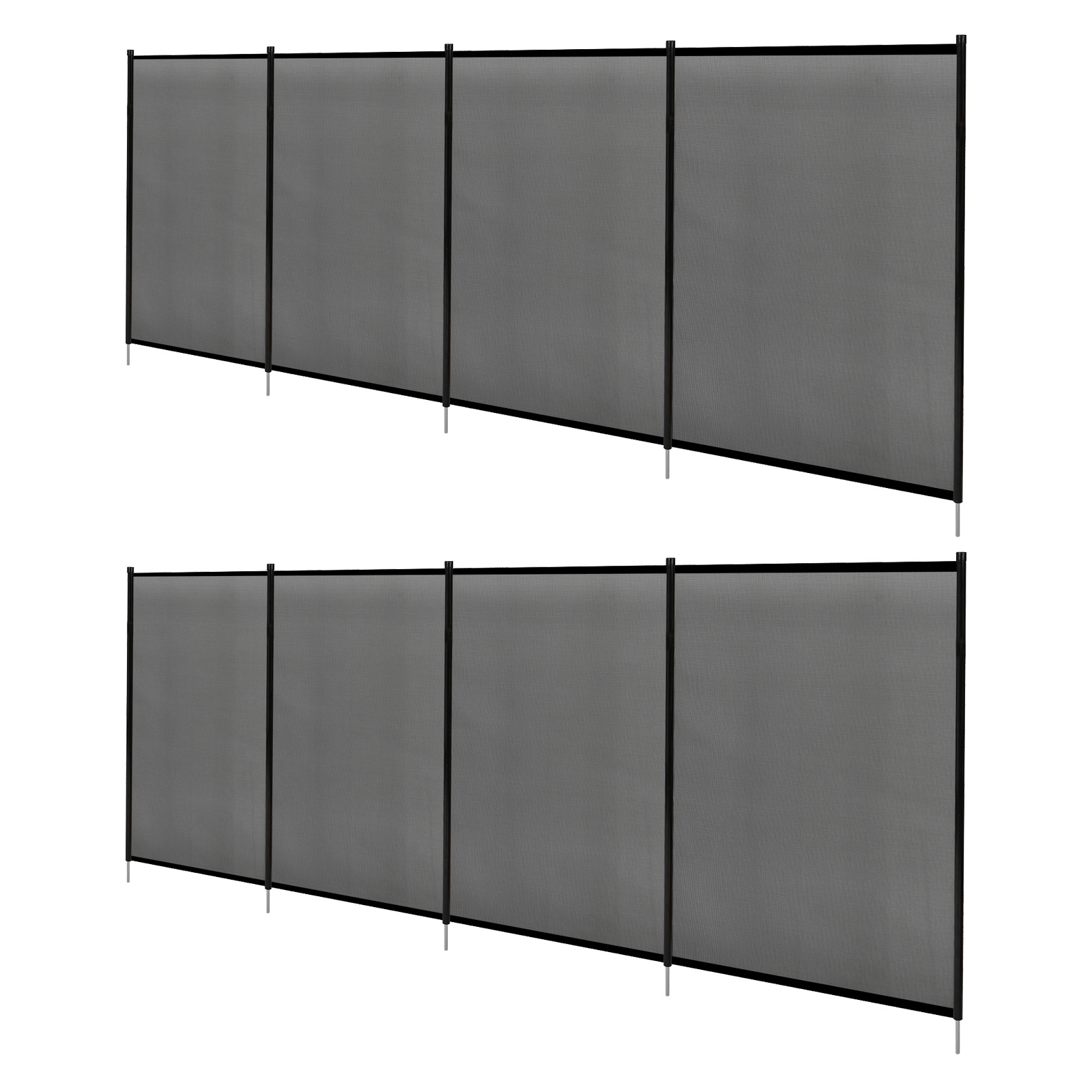 Costway Juego de 2 Vallas de Seguridad para Piscina de Teslin Pantalla para Balcón Ocultación de Barrera Protección de Piscina Malla contra Rayos UV