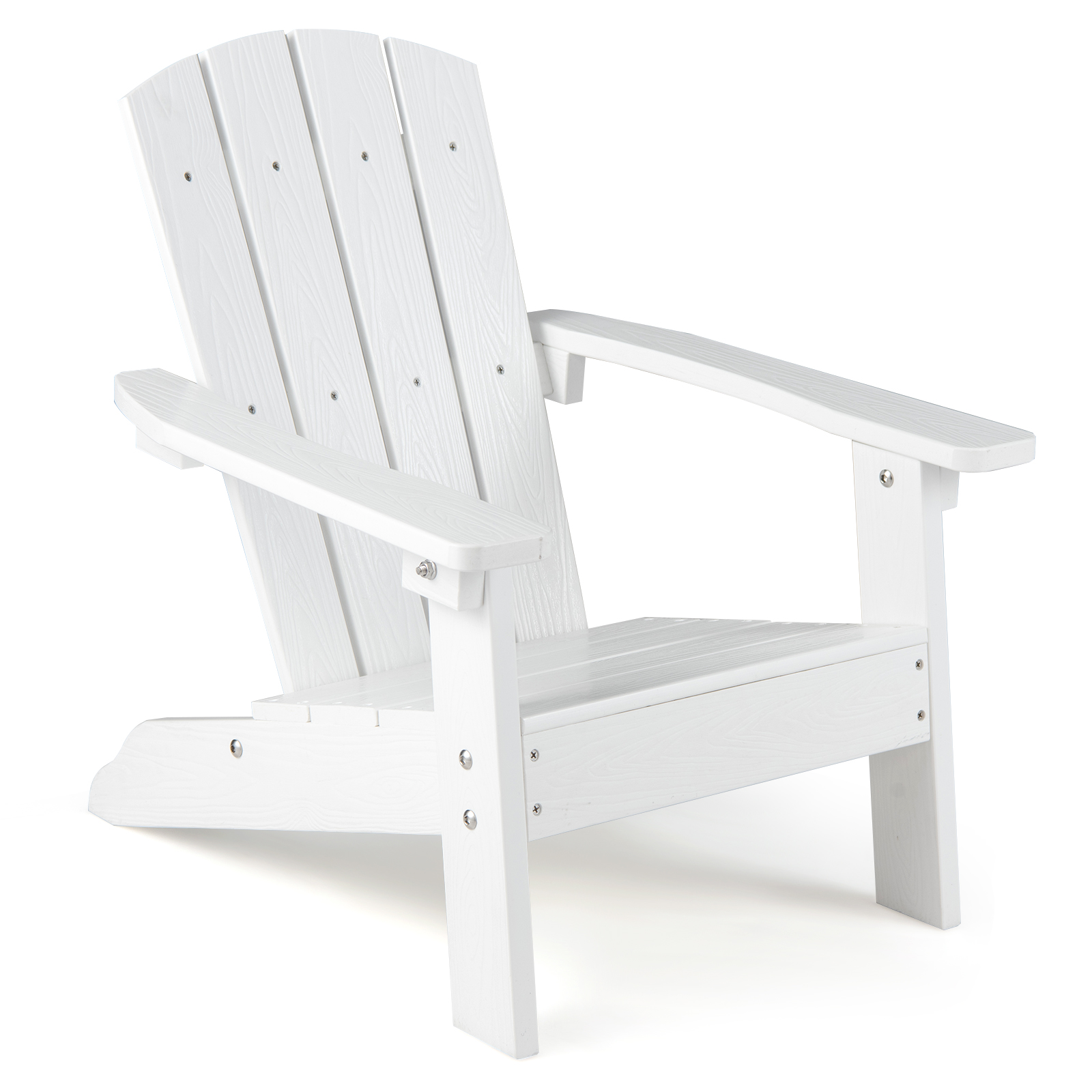 Costway Silla Adirondack Infantil HIPS Estructura Triangular Respaldo Reposabrazos Ergonómicos Exterior 3-8 Años Carga 75kg