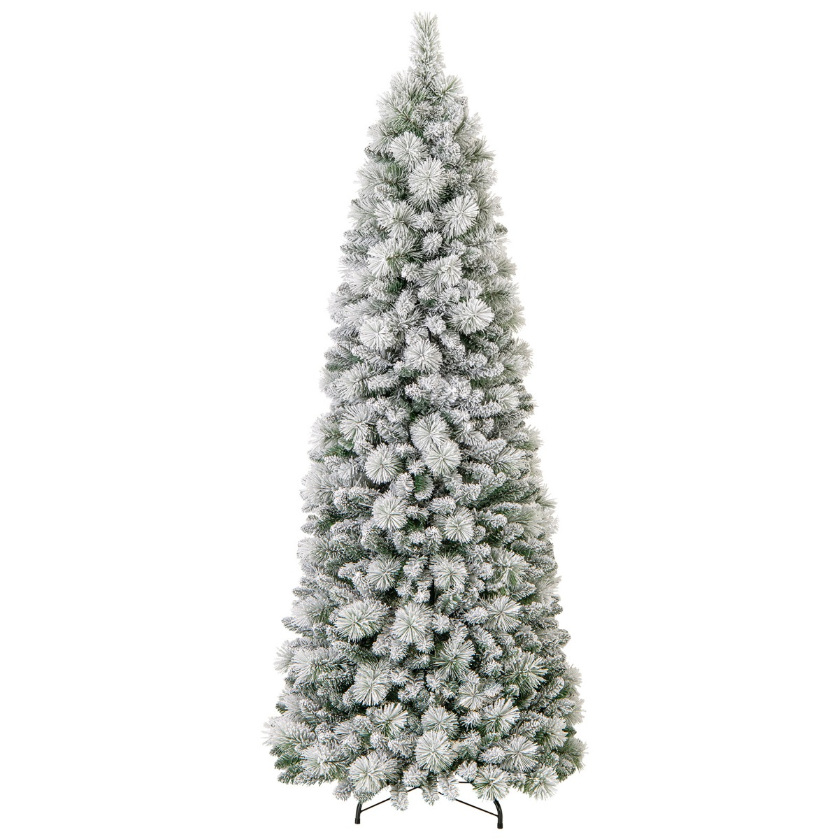 210 CM Árbol de Navidad de Árbol Artificial Decorativo con Agujas de Pino 517 Puntas de Ramas 170 Luces LED Blancas Cálidas Sección Verde Costway