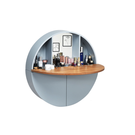 Espejo de baño ovalado de marco negro ovalado de 100X50 cm Espejo de  tocador montado en la pared