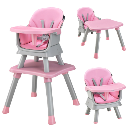 BABY JOY Silla alta para bebé, silla alta convertible 8 en 1 para bebés y  niños pequeños, asiento elevador, juego de mesa y silla, mesa de bloques de