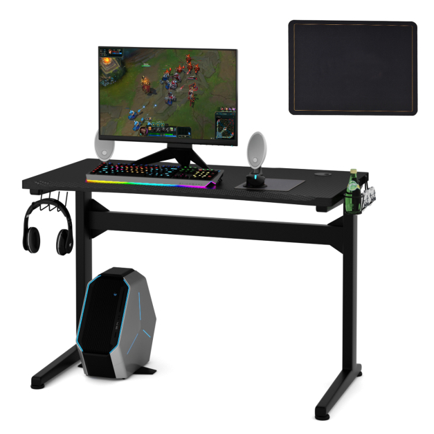 Mesa de ordenador con ruedas SABINE color Negro - Conforama