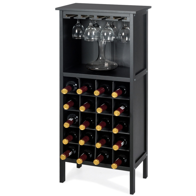  Home Kitchen - Botellero de pared para botellas de vino, color  negro : Hogar y Cocina