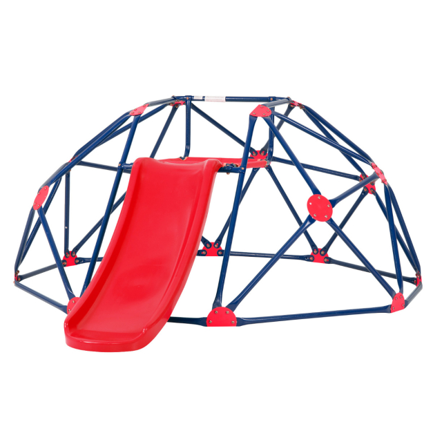 Juego de Cúpula Geométrica de Escalada con Tobogán Carga 180 kg Parque  Infantil de Interior y Exterior para Niños de 3-10 Años Rojo - Costway