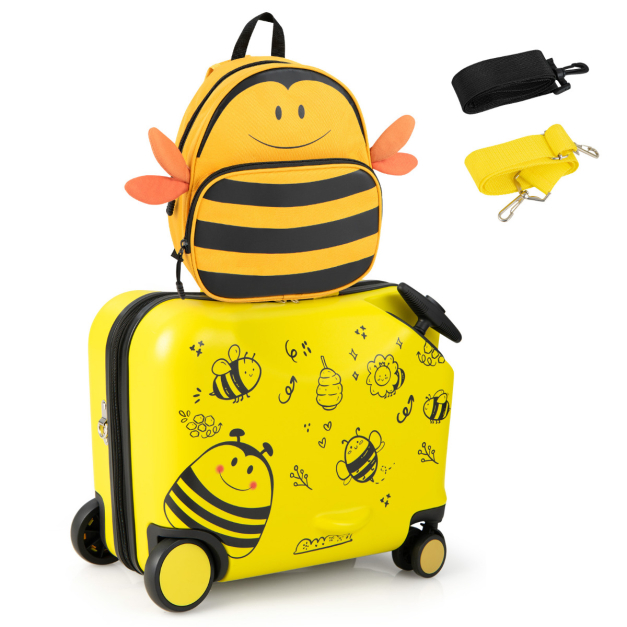 Maleta de viaje rodante para niños pequeños con ruedas, equipaje