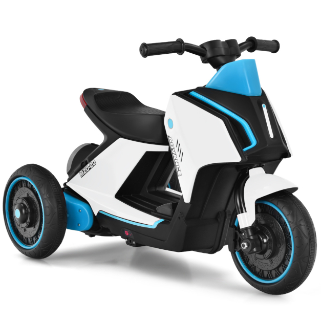 Moto Eléctrica Montable 6 V para Niños Moto con 3 Ruedas Luces