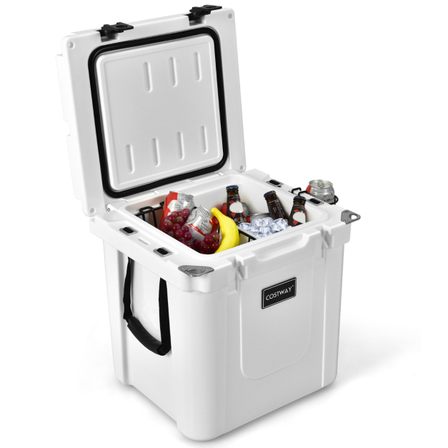  Wyyggnb Nevera portátil para vehículo refrigerador aislado  refrigerador y calentador de enfriamiento de bebidas de hielo refrigerador  de alimentos para uso al aire libre, picnic camping, playa – 36 qt/34 l 