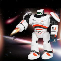 Costway Robot Inteligente con Mando Remoto para Niños Robot Programable Juguete Combate Camina Desliza y Baila Regalo Naranja