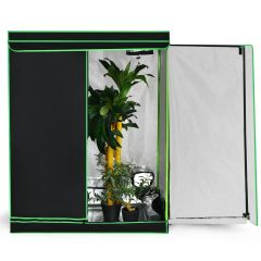 Costway Tienda Hidropónica para Plantas  120 x 60 x 150 cm Invernadero de Verduras Portátil para Jardinería Interior Negro
