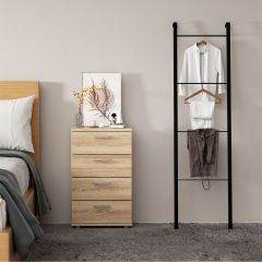 23,5 x 23 x 80 cm mueble alto de baño blanco armario de esquina con estante y cajones Dioche Armario de suelo de madera para el baño 