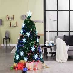 Costway 1,5m Árbol de Navidad Árbol Altificial con LED Iluminación Nieve Abeto Decorativo Hogar