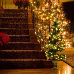 Costway 120 cm Árbol de Navidad Helicoidal Artificial de Espiral Iluminado con 150 Luces LED con Base Planta Falsa Decorativa Festiva