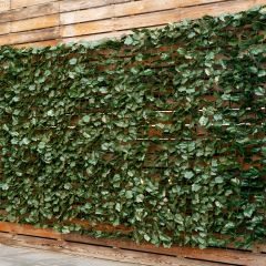 Costway Seto Artificial con Hojas de Hiedra para Decoración de Jardín Casamiento Interior y Exterior Verde 150 x 300 cm