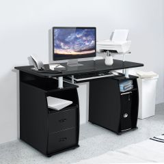 Costway Mesa de Computadora Ordenador Tableta de Madera para Oficina 120 x 55 x 85 cm Negro
