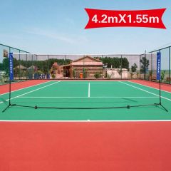 Costway Red de Tenis Badminton Entrenamiento con Soporte Bolsa Portátil 4,2m x 1,55m