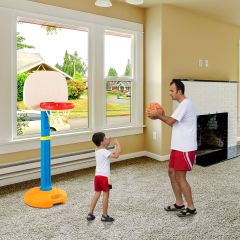 Costway Soporte de Baloncesto para Niños Canasta de Baloncesto Altura Ajustable de 120 a 160 cm para Interior y Exterior