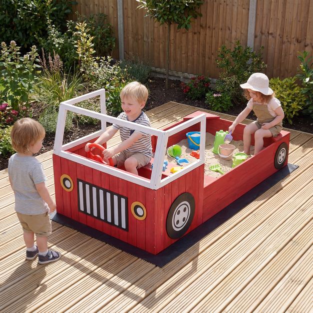 Arenero Infantil De Madera De Abeto Con Toldo, Forma De Barco Pirata Con Bandera Y Timón, Incluye Banco Con Reposabrazos, Reposapiés Y Compartimentos De Almacenaje, Para Patio Y Exterior, De 3 A 8 Años