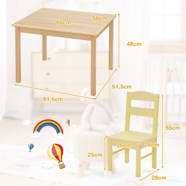 Juego de mesa y sillas plegables para niños, mesa de aprendizaje, silla, mesa de comedor de plástico, escritorio de estudio, colorido / Muebles para niños