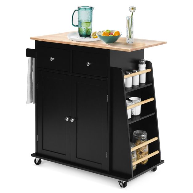 Table étagère Avec Roulettes – Plateau Carrelage – Deux étagères – 88 Cm – Faite Main – Espagne – Neuve