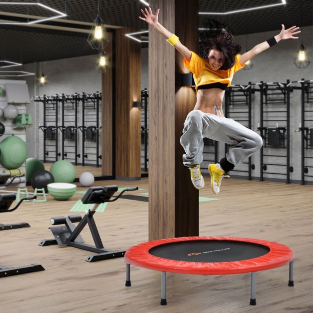 Trampolín Plegable De 101 Cm Para Niños – Cama Elástica Silenciosa Con Manillar Ajustable (93-116 Cm), Para Interior Y Exterior, Desde 3 Años