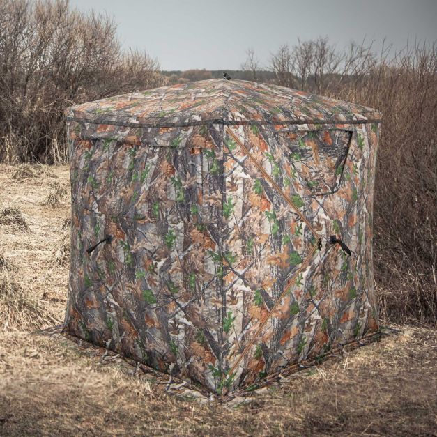 Tienda De Caza GOPLUS - Camuflaje Pop-up Para 3 Personas | Impermeable, Con Ventanas Y Bolsa De Transporte