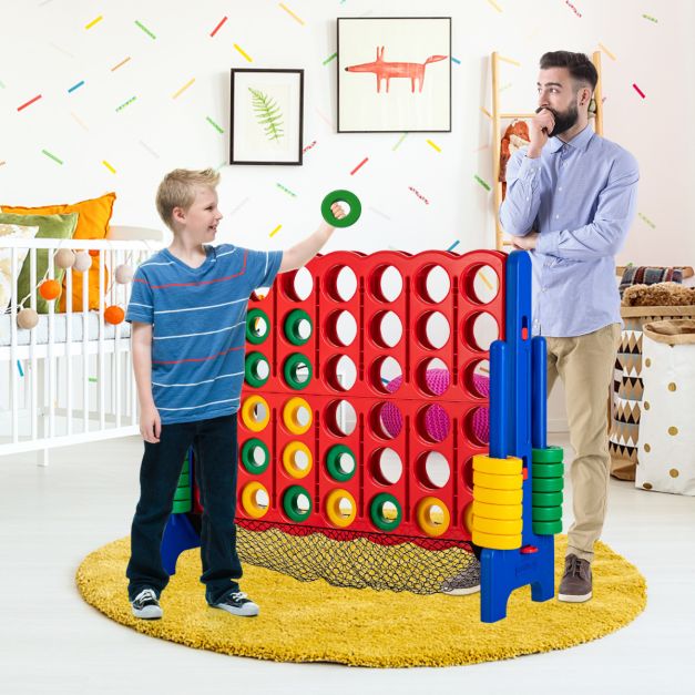 Juego Gigante De Exterior De 120x120 Cm – Tablero De Tela HDPE Con 6 Piezas Grandes De 25x25 Cm, Incluye Bolsa De Transporte, Ideal Para Playa, Camping Y Reuniones Familiares