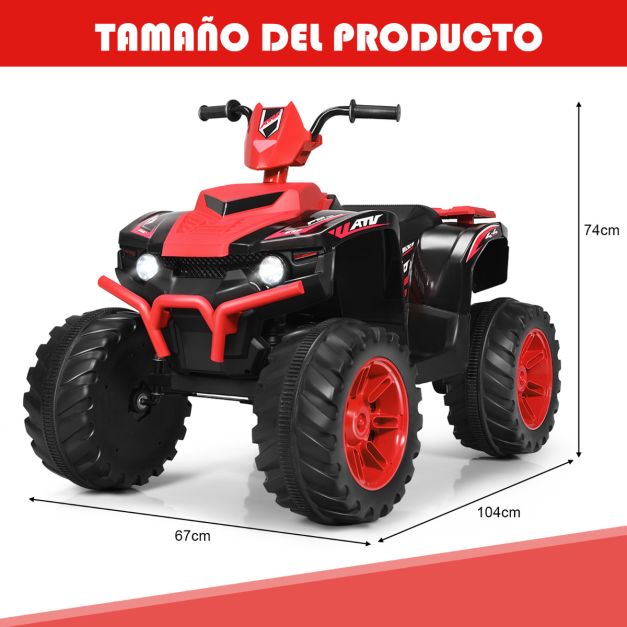 Quad Eléctrico Infantil De 6V Con Luces LED, Música Y Marcha Adelante/atrás, Ideal Para Peques De 3 Años En Adelante