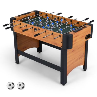 COSTWAY Mesa De Futbolín De Tamaño Completo – 22 Jugadores, 2 Pelotas, Marcadores Deslizantes, Patas Ajustables Y Esquinas Protegidas, Para Niños Y Adultos (+6 Años)