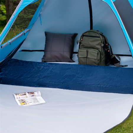Colchón de Camping de Espuma Viscoelástica Azul