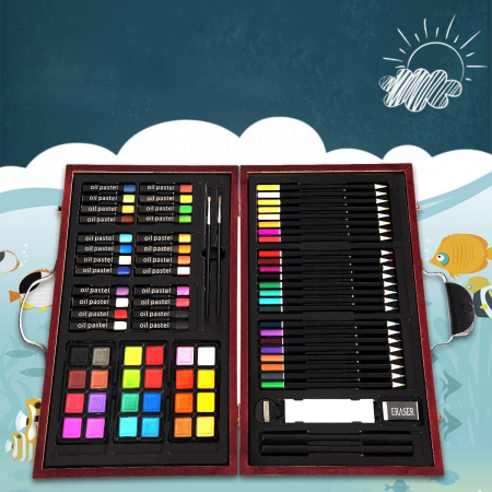 Set de pintura color 80 piezas Set de dibujo para niños en caja