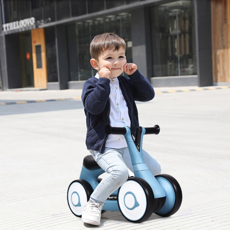 Bicicleta sin Pedales para Niños Aprender Caminar Bicicleta Equilibrio para Bebé 1-2 Años Azul 59 x 29 x 40 cm
