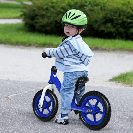 Bicicleta Sin Pedales con Sillín Regulable y Ruedas en Espuma EVA Ligera para Niños 3-5 Años Azul 81 x 50 x 56-59 cm