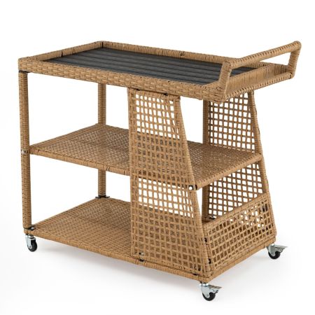 Carrito de cocina de ratán PE