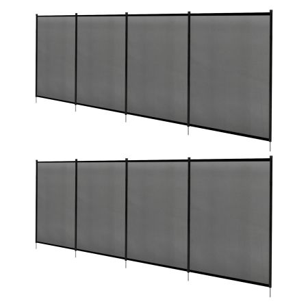 Valla de seguridad para piscina de Teslin en color negro, ideal para protección y ocultación en balcones y patios.