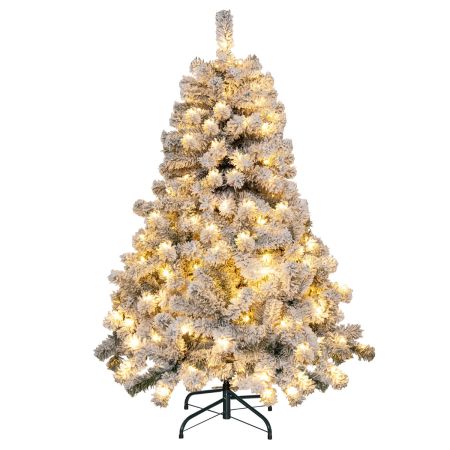 Costway 137 cm Árbol de Navidad Pre-Iluminado 