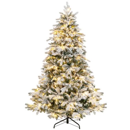 Árbol De Navidad Con Nieve Artificial 180cm