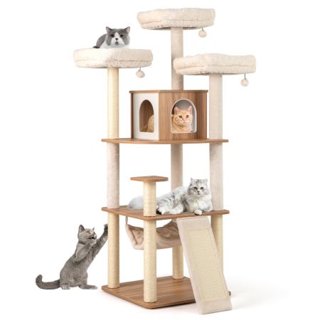 Árbol para gatos de madera