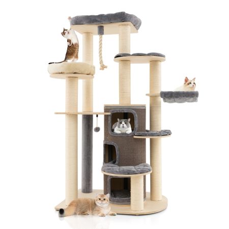 Torre Para Gatos Moderna Gris