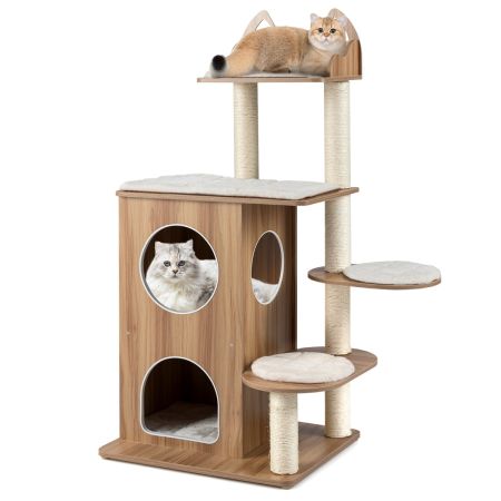 Árbol moderno para gatos de madera
