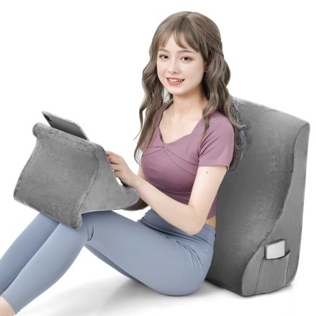 Costway Juego De Almohadas De Cuña Gris