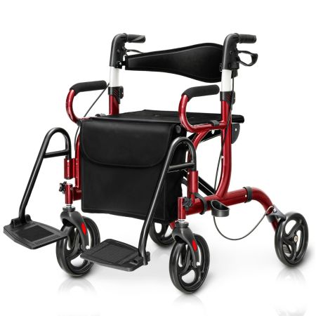 Andador con ruedas y asiento