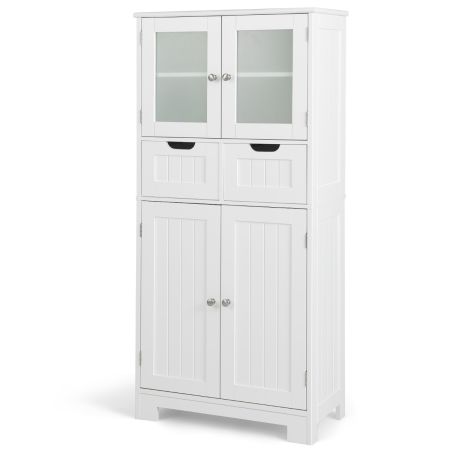 Armario de Almacenamiento de Piso Blanco