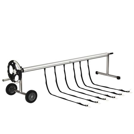 Set cobertura para piscina 6,4 m con manivela y ruedas