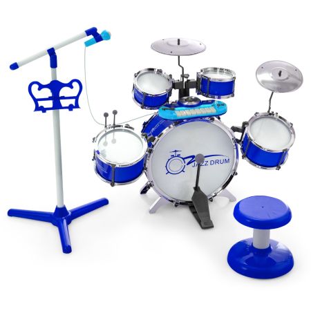 Costway batería de jazz para niños Azul