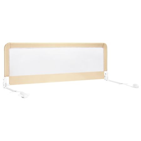 Barandilla para la Cama con Altura Regulable para Cama Queen y King Size Colchón Matrimonial Beige 150 x 55 cm 