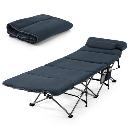 Cama de camping plegable con colchón